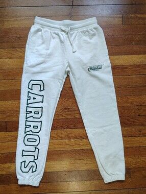 Anwar Carrots Sweatpants Mens Small Beige Homestead Fleece Logo Joggers Pants